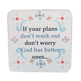 C&F Wooden Quote Magnet - If Your Plans Don't Work Out